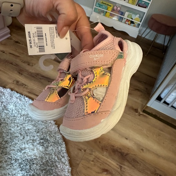 OshKosh B'gosh Light Pink Kids water Sneakers - Picture 5 of 8